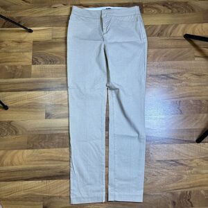 Crosby Madison Khaki Flat Front Ankle Trouser Size 2 Career Office Work Business